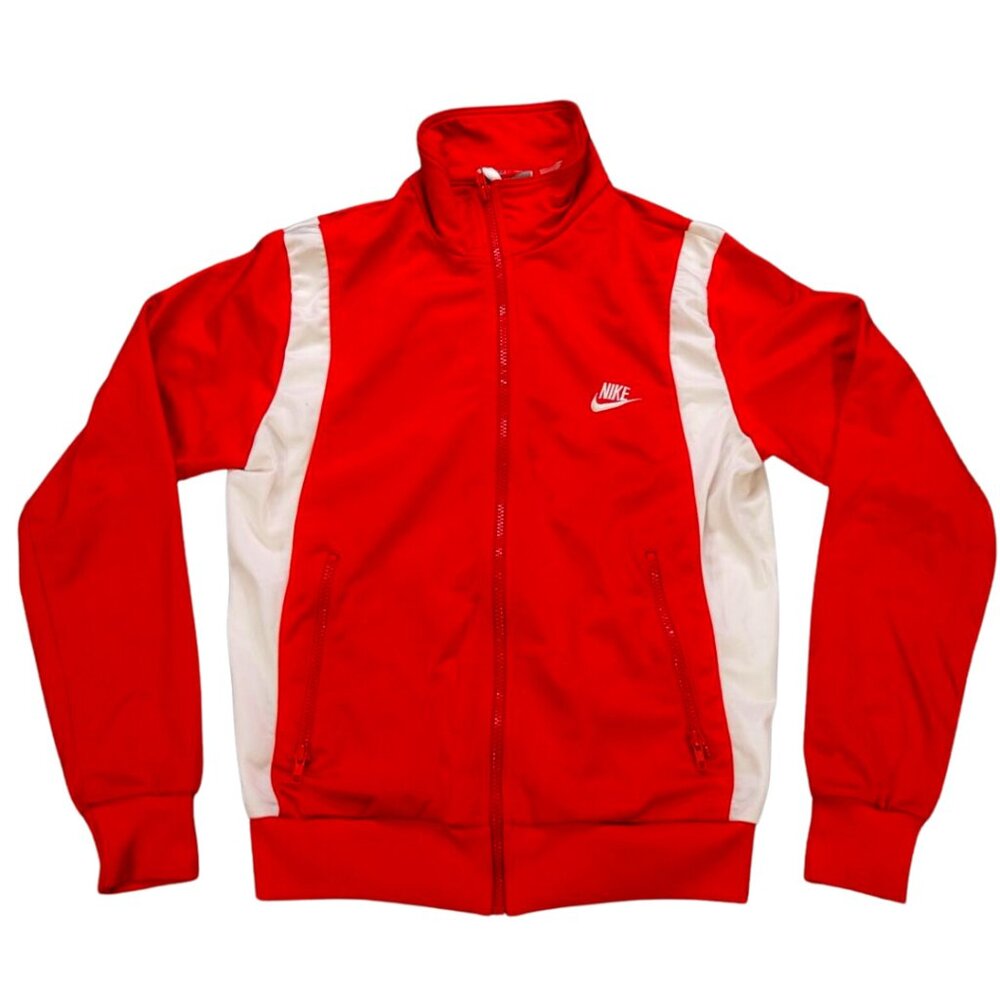 Vintage Nike Red & White Track Jacket – Size M